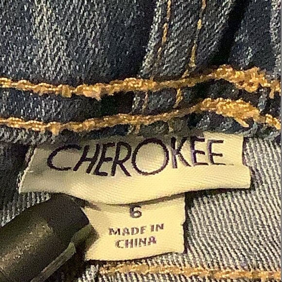 Cherokee Girls Size 6 Blue Jeans Denim Blend Elastic Waist - Picture 3 of 13